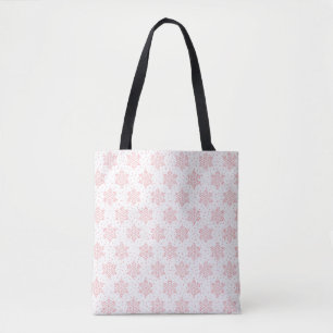 Roze Snowflakes Canvas tas