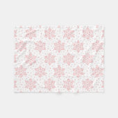 Roze Snowflakes Fleece Blanket Deken (Voorkant (Horizontaal))