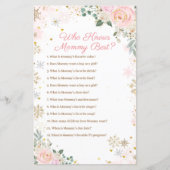 Roze Snowflakes Floral die mama het beste spel ken (Voorkant)