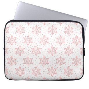 Roze Snowflakes Laptop Sleeve