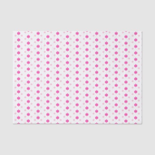 Roze Snowflakes Tissuepapier (Voorkant)