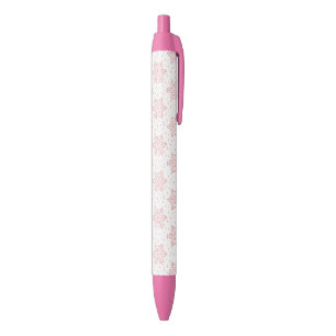 Roze Snowflakes Zwarte Inkt Pen