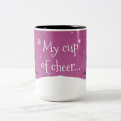 Roze Snowman Winter Scene Mok met kerstmis (Center)