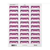 Roze Snowman Winter Scene Return Address Label (Full Sheet)