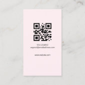 Roze sociale media fotorooster visitekaartje (Achterkant)