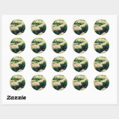 Roze soedum Flowers Ronde Sticker (Vel)