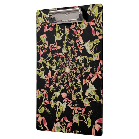Roze Soft green black Begonia fractal art Klembord (Links)