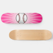 Roze Softbal Skateboard (Horizontaal)
