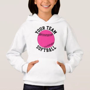 Roze Softball-team, naam en nummer van speler