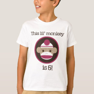 Roze sokaap: Vijfde verjaardag T-shirt