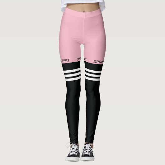 Roze Sokken Leggings (Voorkant)