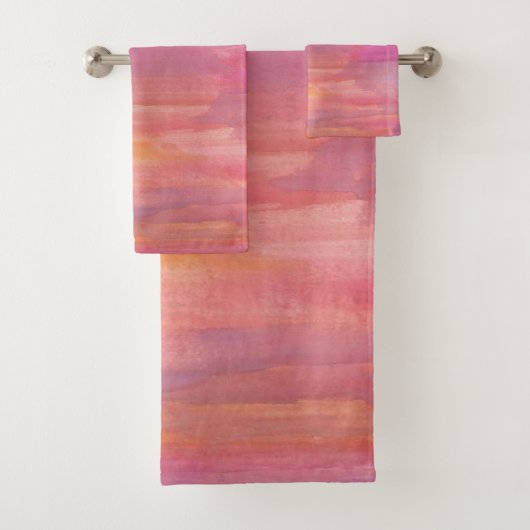 Roze soontowehanddoekset bad handdoek (Insitu)