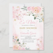 Roze Spaans Baby shower Meisje Kaart (Voorkant)