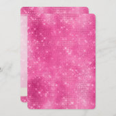 Roze Sparkle Diamond Vlinder Kaart (Voorkant / Achterkant)