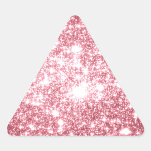 Roze Sparkle Driehoek Sticker