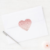 Roze Sparkle Girly Glitzy Glam Glitter Hart Sticker (Envelop)