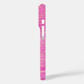 Roze Sparkle Glitter Nautisch Zeilanker Naam Case-Mate iPhone Case (Achterkant / Links)