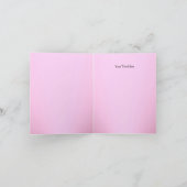 Roze Sparkle Jewel doop dank je kaart (Binnen)