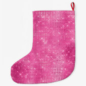 Roze Sparkle Jeweled Butterfly Grote Kerstsok (Achterkant)