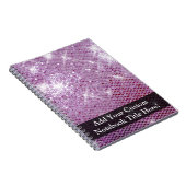 Roze Sparkle-look Notitieboek (Rechterzijde)