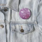 Roze Sparkle-look Ronde Button 5,7 Cm (In situ)