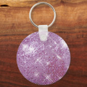 Roze Sparkle-look Sleutelhanger (Voorkant)