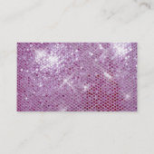 Roze Sparkle-look Visitekaartje (Achterkant)