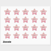 Roze Sparkle Ster Sticker (Vel)