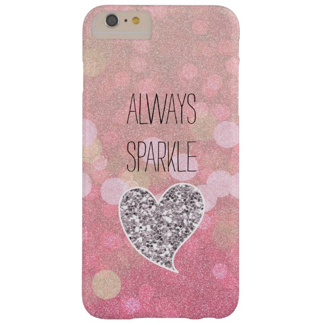 Roze Sparkle Zilveren Glitter Hart Case-Mate iPhone Case (Achterkant)