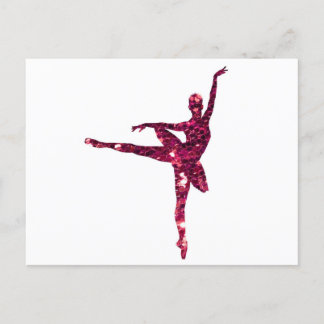 Roze Sparkly Ballerina Briefkaart
