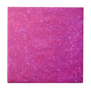 Roze Sparkly Girly Glitter Tile 1 Tegeltje