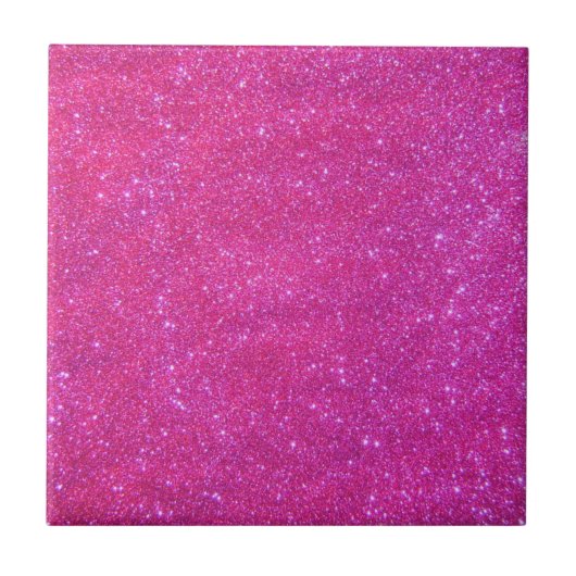 Roze Sparkly Girly Glitter Tile 1 Tegeltje (Voorkant)