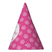  roze, speciaal gepersonaliseerd Snowflake Winter  Feesthoedjes (Rechts)