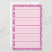 Roze speldenband briefpapier (Voorkant / Achterkant)