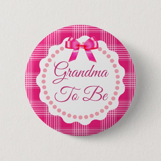 Roze speldenband en Bow Grandma om Button te worde (Voorkant)