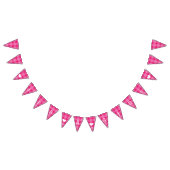 Roze speldenband is een meisje Baby shower dat ron Vlaggetjes (Alle)