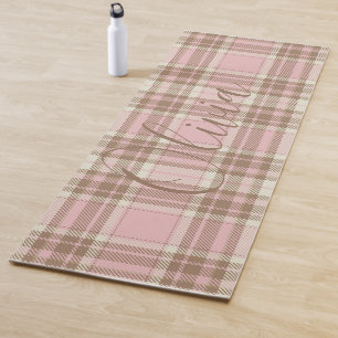 Roze speldenbruine Waterverf Yogamat