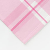 Roze speldenpatroon fleece deken (Hoek)