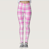 Roze speldenpatroon leggings (Voorkant)