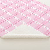 Roze speldenpatroon sherpa deken (3/4)