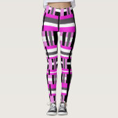 Roze speldenroze leggings (Voorkant)