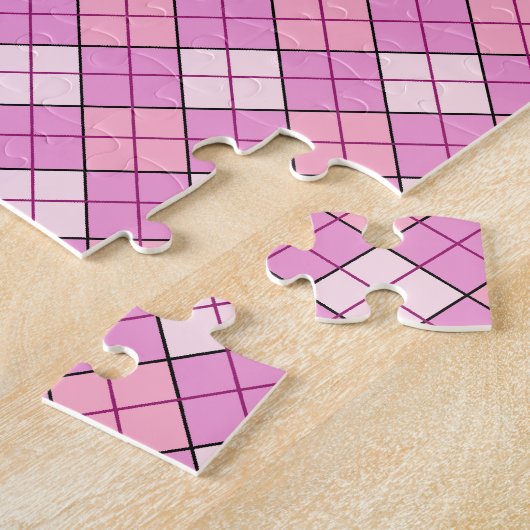Roze speldenroze legpuzzel (Zijkant)