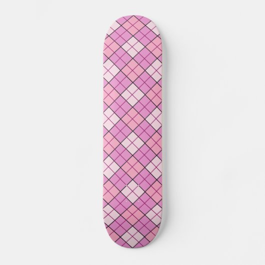 Roze speldenroze skateboard (Voorkant)