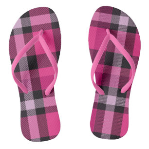 Roze speldenroze teenslippers