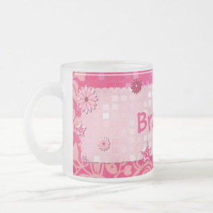 Roze spelen Jeweled GEPERSONALISEERD Matglas Koffiemok