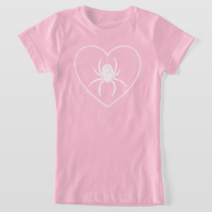 Roze Spider Heart T-Shirt