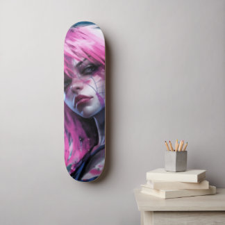 Roze spin skateboard