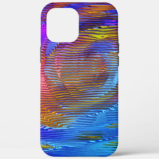 Roze spiraalregenboog met reliëf en romige strepen Case-Mate iPhone case (Achterkant)