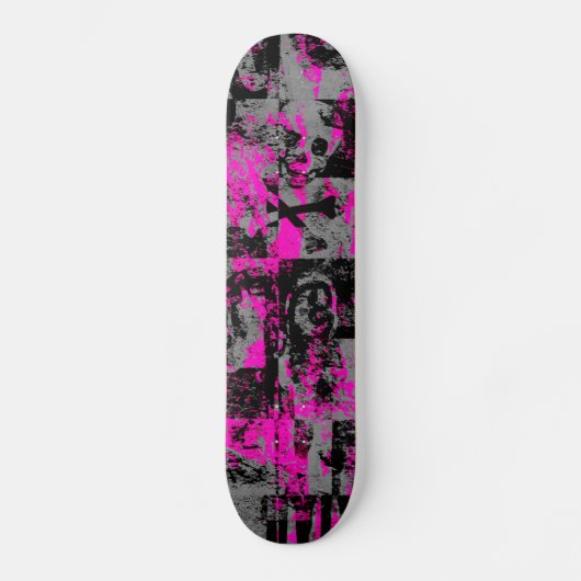 Roze Splatter Skateboard Deck (Voorkant)