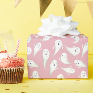Roze spoelgeesten Halloween-opvulpapier Cadeaupapier